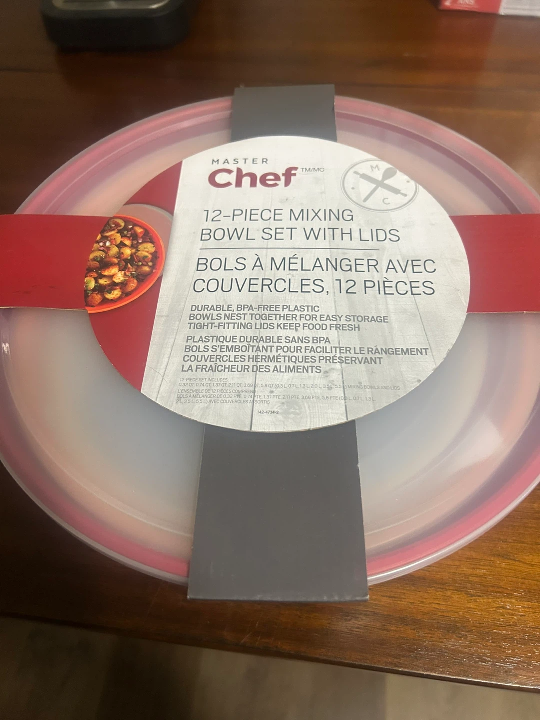 Master Chef 12-Piece Mixing Bowl Set with Lids