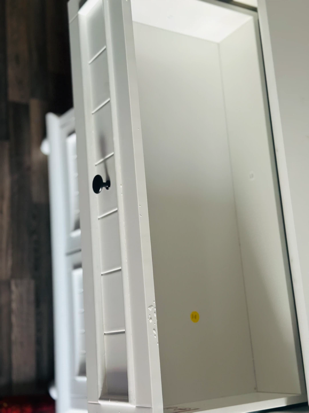 White Two-Door Cabinet with Drawer - photo 4
