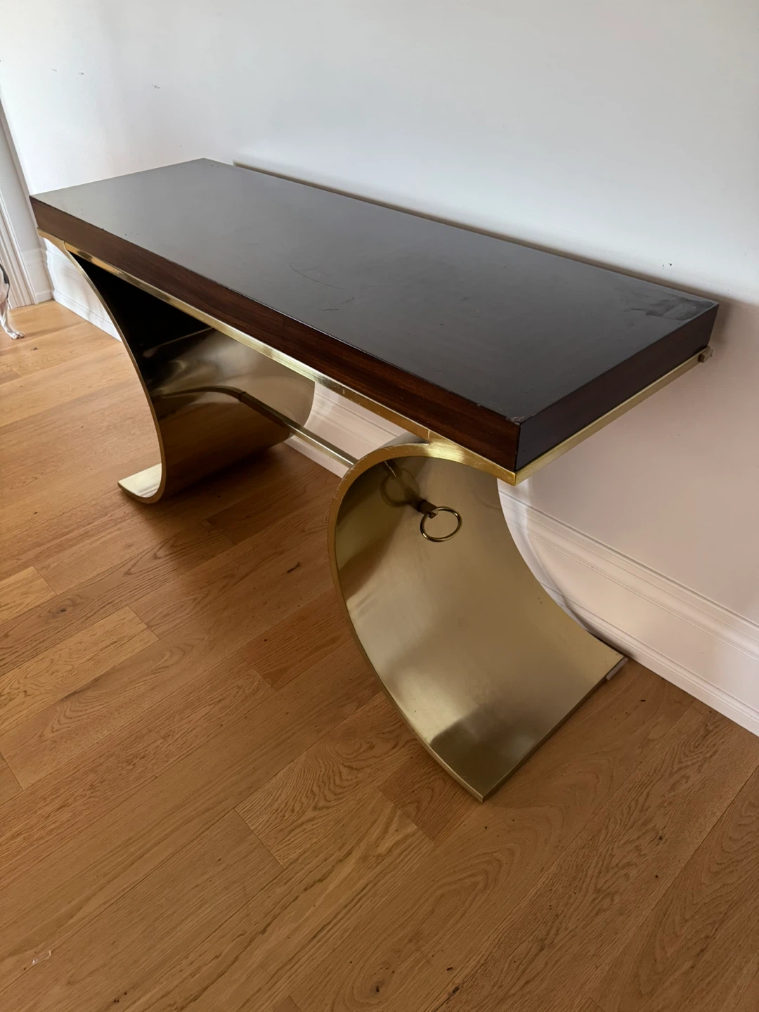 Console Table with Brass Base - photo 2