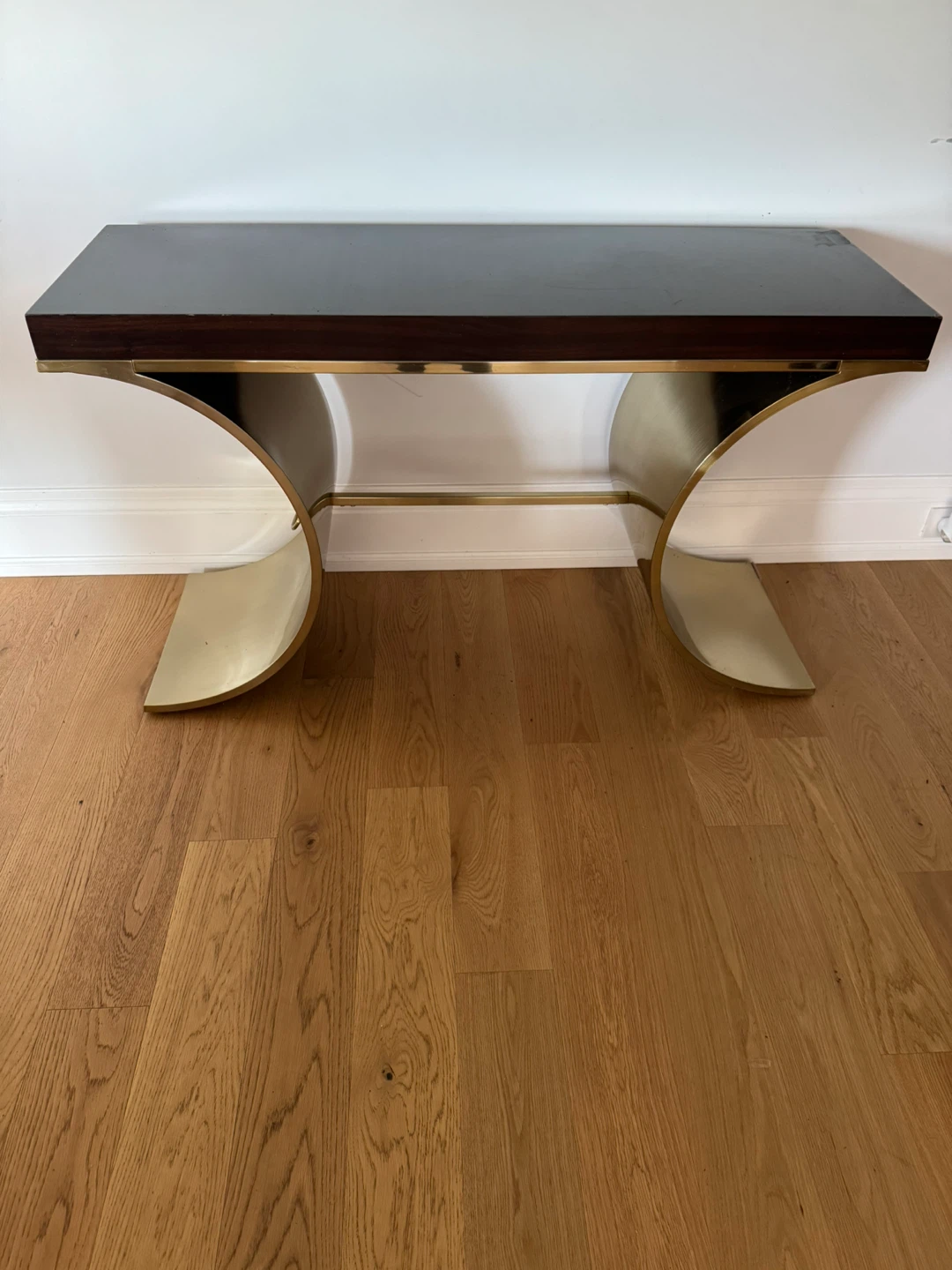 Console Table with Brass Base