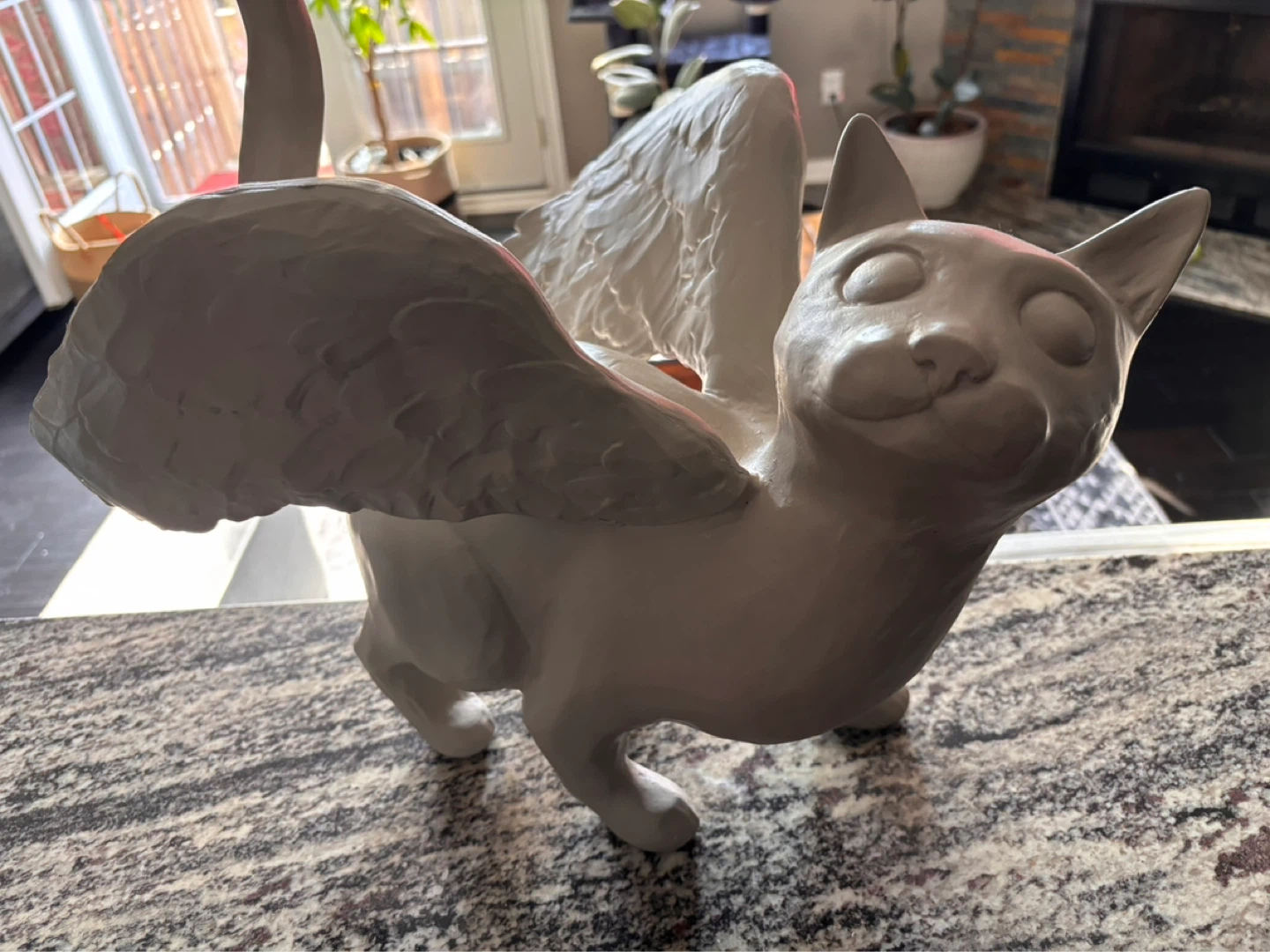 Aritzia Winged Cat Figurine Statue