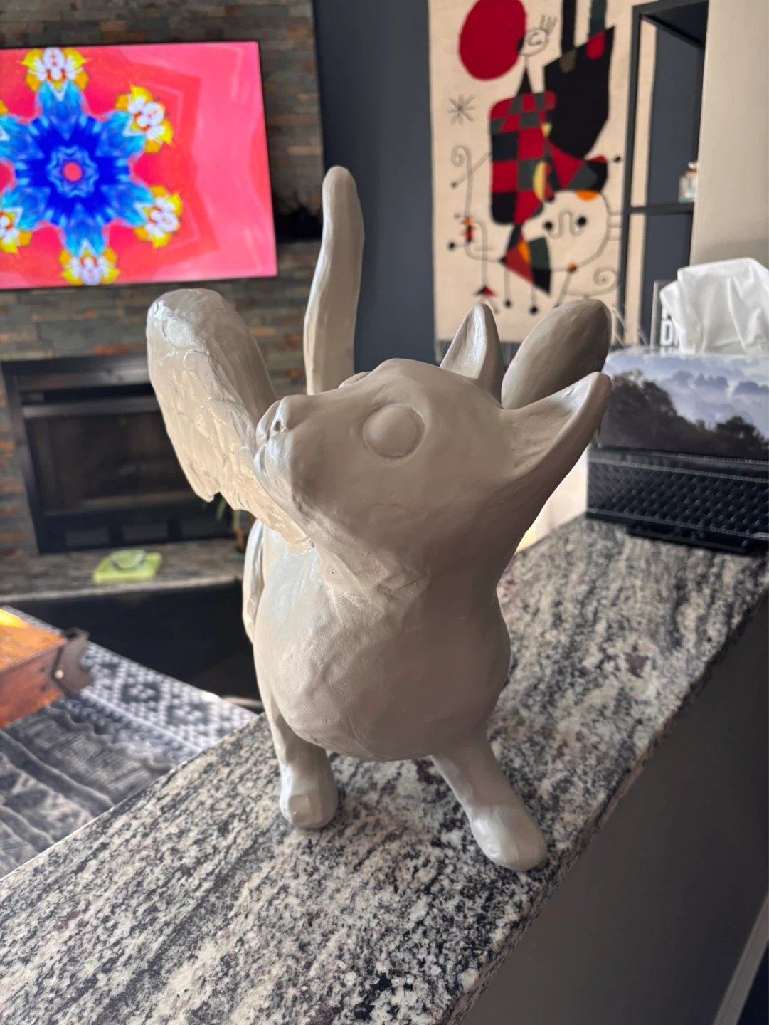 Aritzia Winged Cat Figurine Statue - photo 2