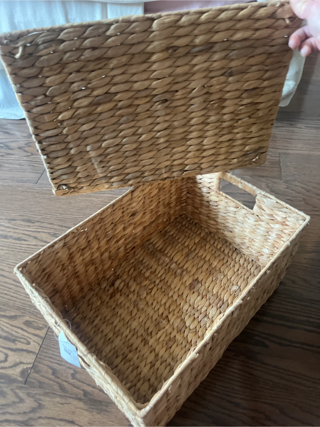 West Elm Woven Storage Basket with Lid - new with tags! - photo 4