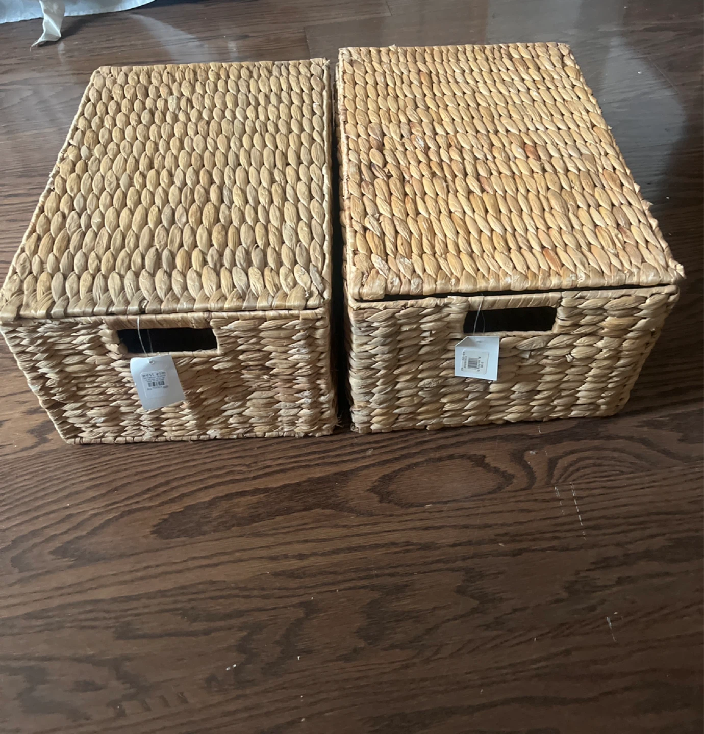 West Elm Woven Storage Basket with Lid - new with tags! - photo 5