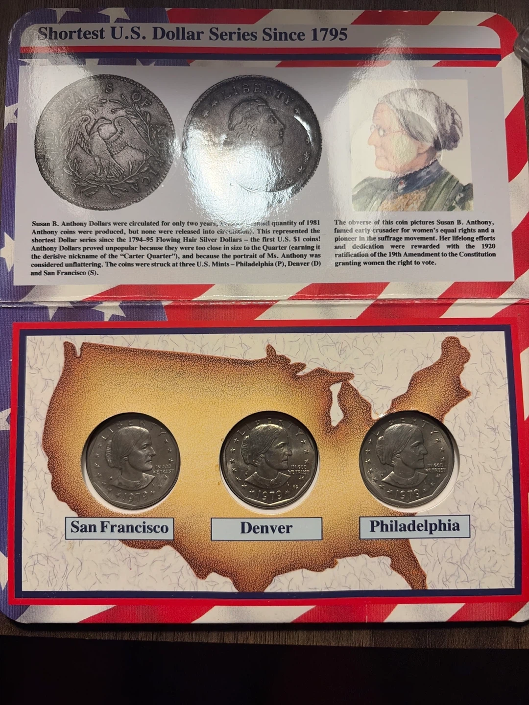 Susan B. Anthony Dollar First Year Mint Set 1979 - photo 2
