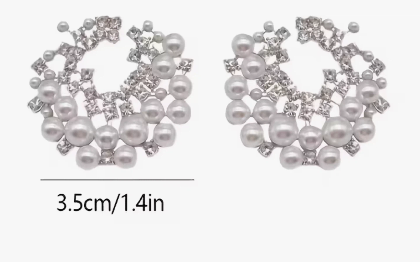 Gold-tone Pearl Round Dangle Earrings - photo 3