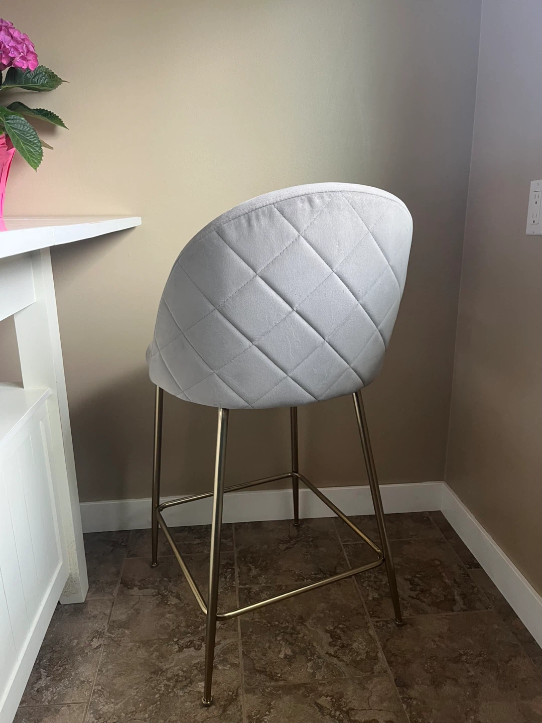 Grey Velvet Dining Chairs x4 - photo 3