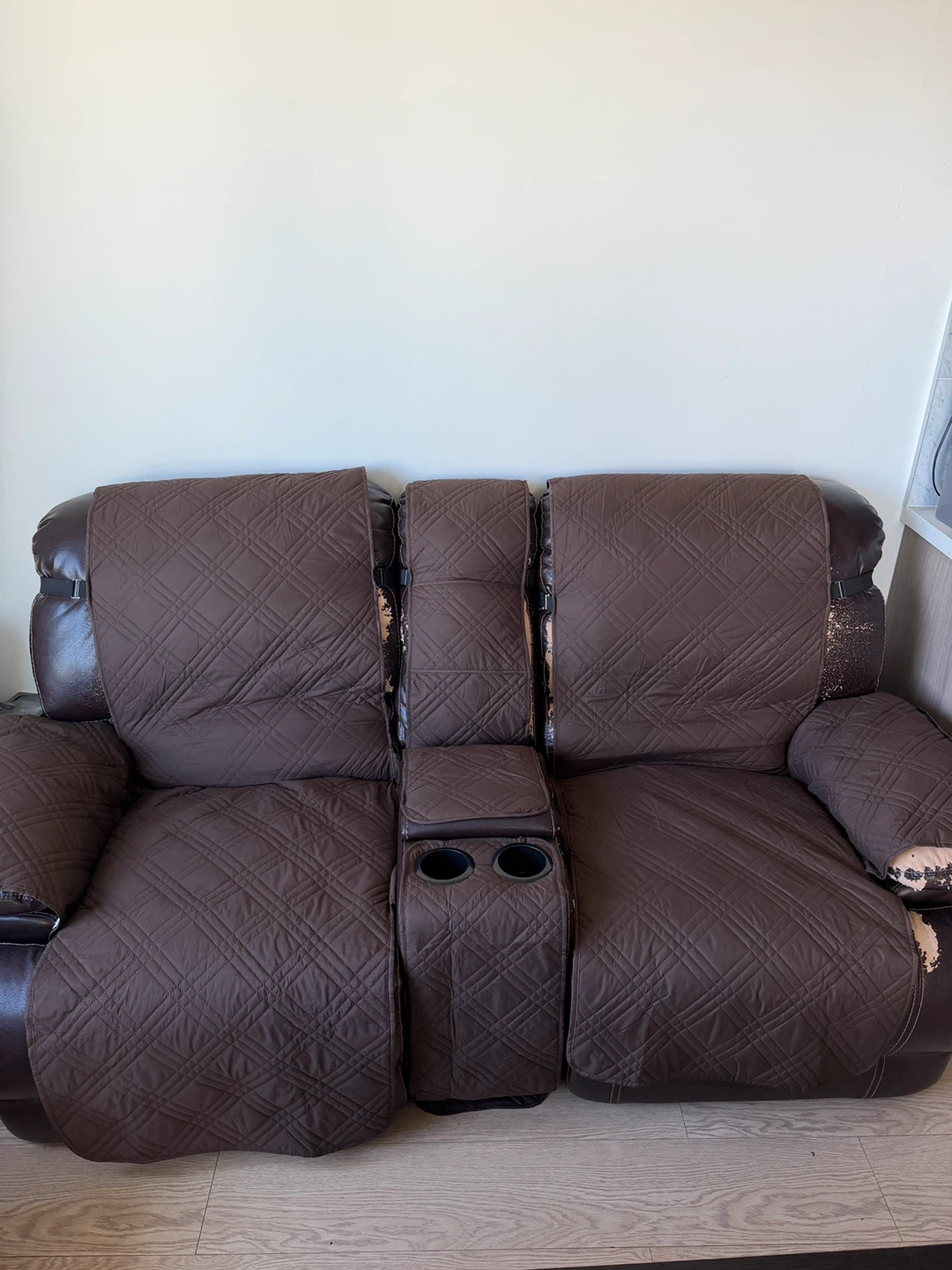 Loveseat recliner with Console
