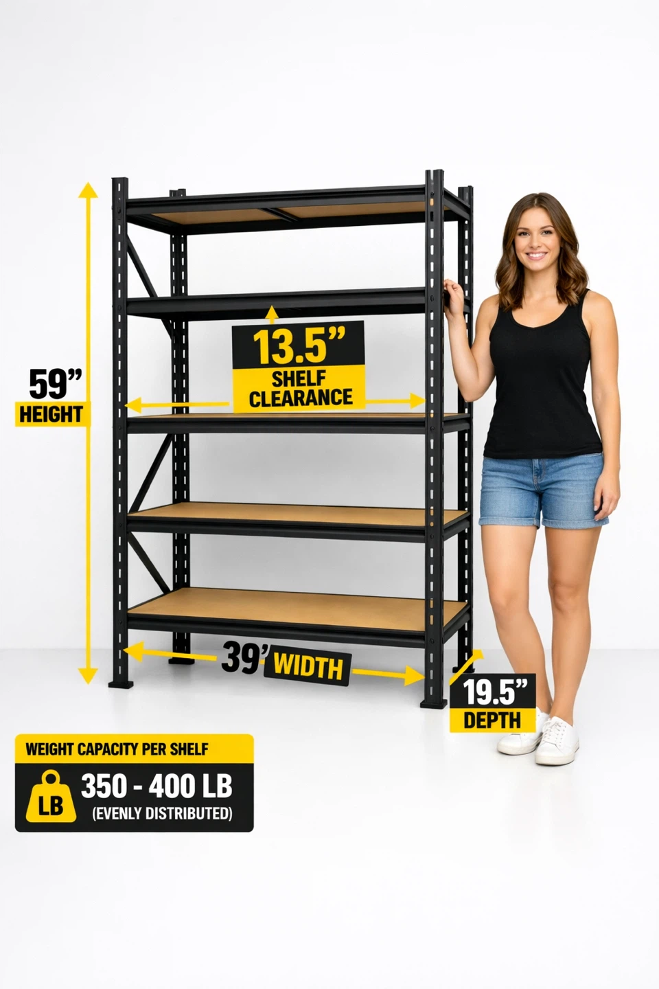 5-Tier Steel Shelving Unit