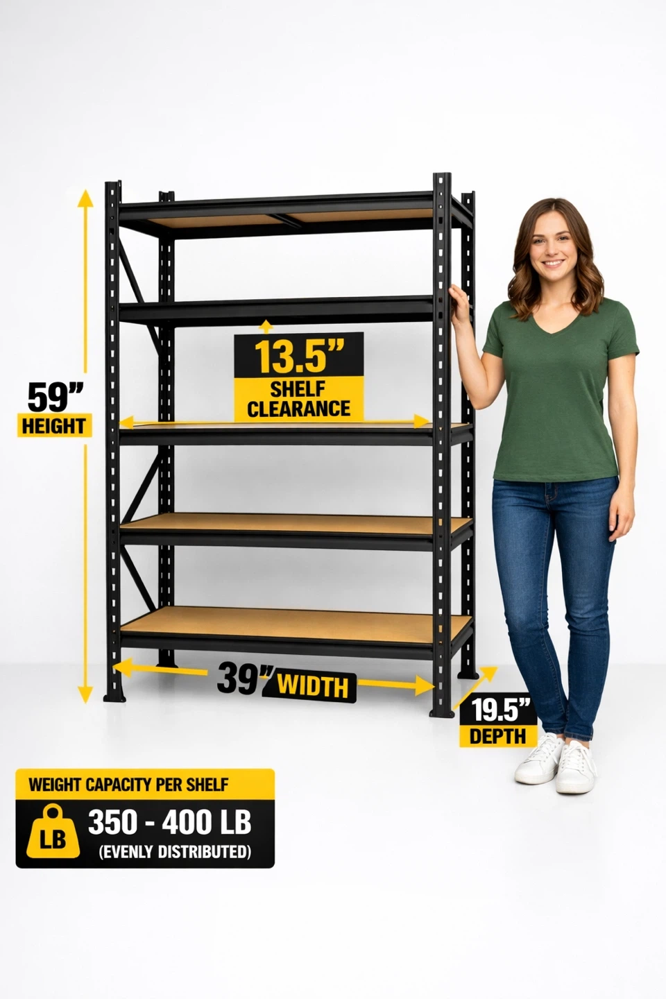 5-Tier Steel Shelving Unit - photo 2