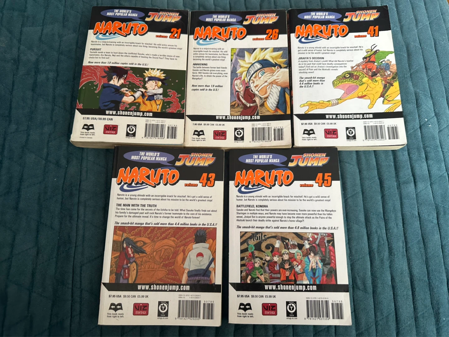 Naruto Manga Volumes 21, 26, 41, 43, 45 - photo 2