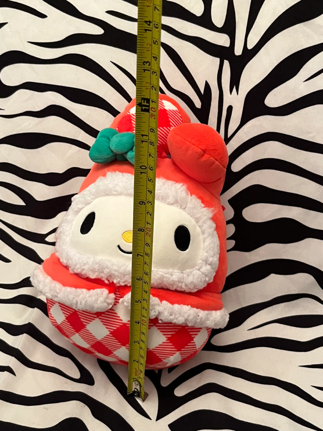 💚 Squishmallows Hello Kitty My Melody Red Gingham Plush - photo 2