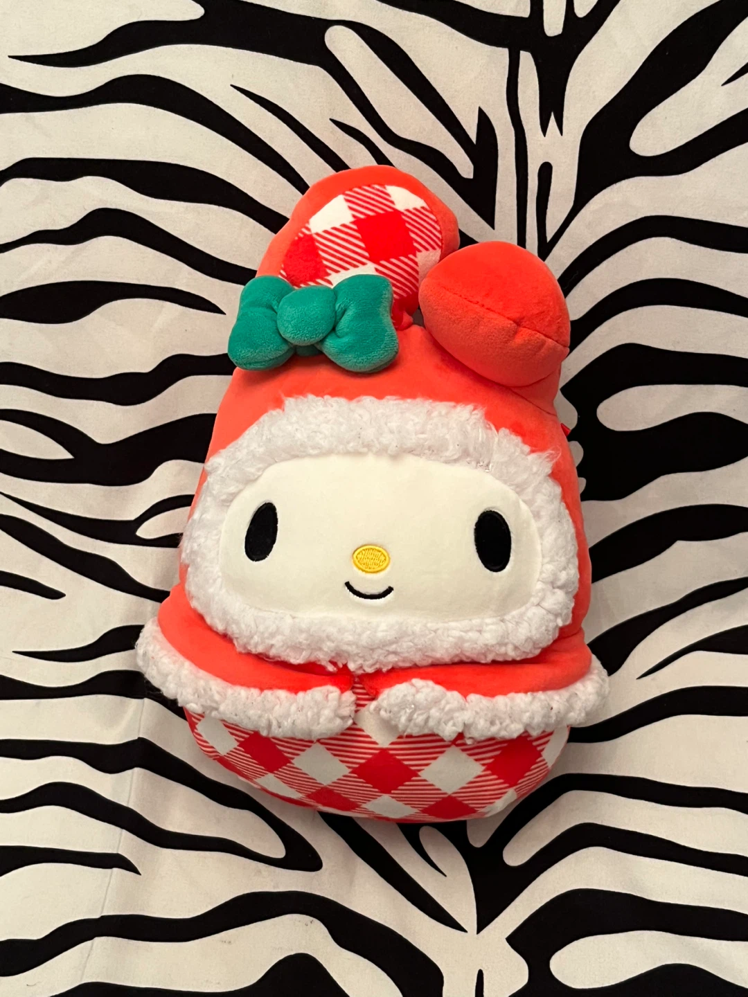 💚 Squishmallows Hello Kitty My Melody Red Gingham Plush