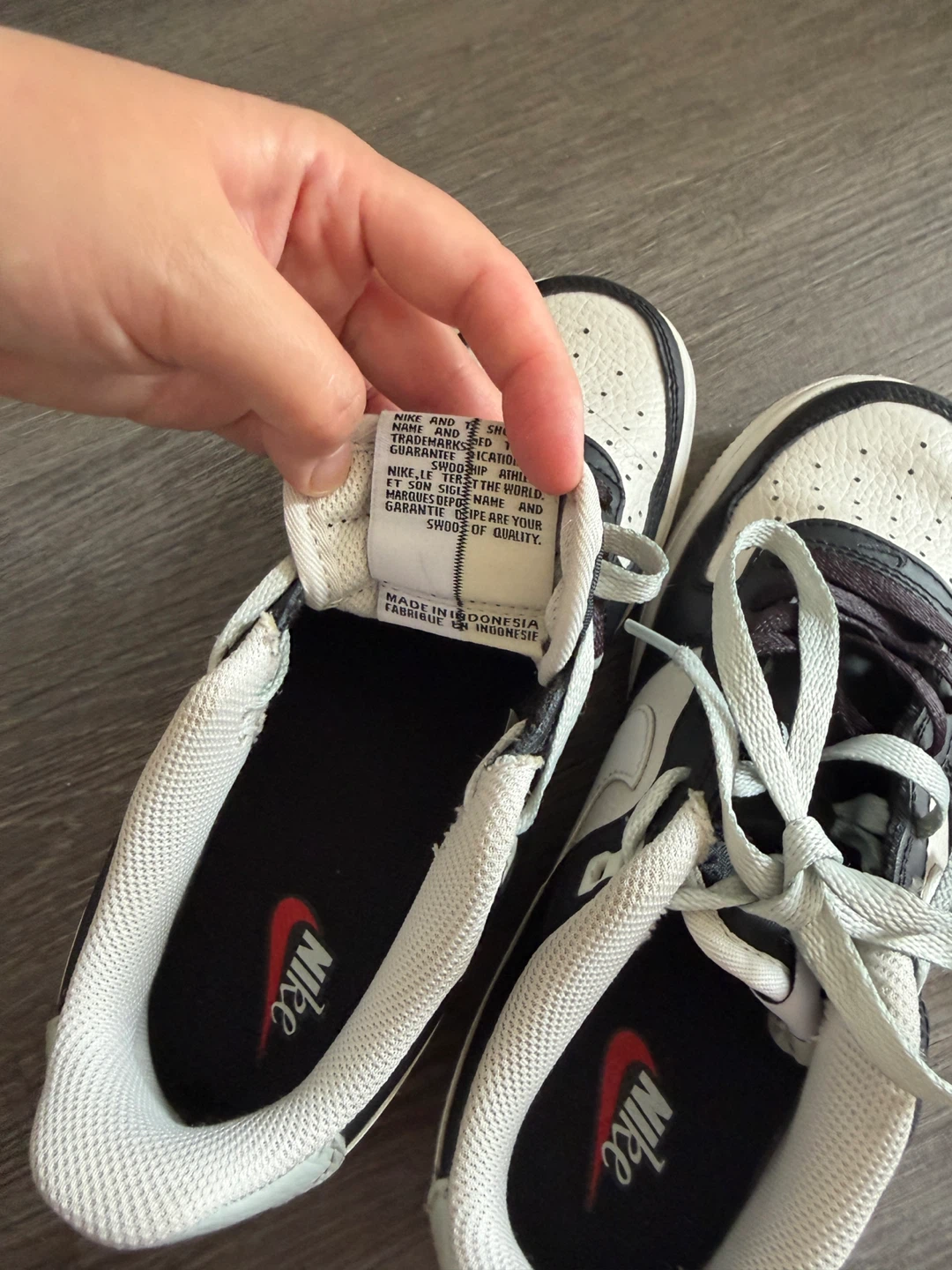 Nike Air Force 1 Low Black White Leather Sneakers - photo 5