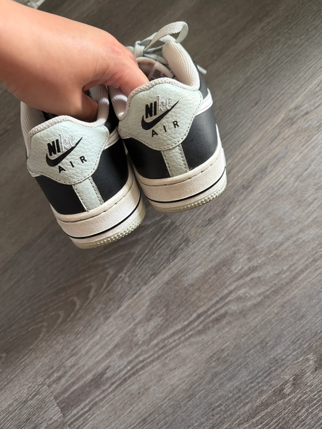 Nike Air Force 1 Low Black White Leather Sneakers - photo 4