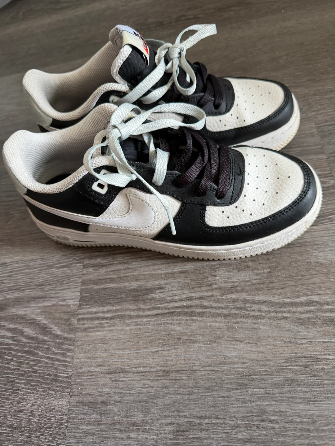 Nike Air Force 1 Low Black White Leather Sneakers