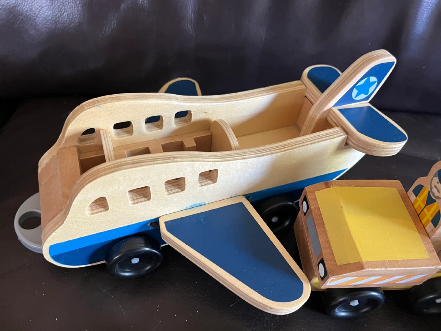 Wooden Toy Airplane and Truck Set with Figures - photo 2