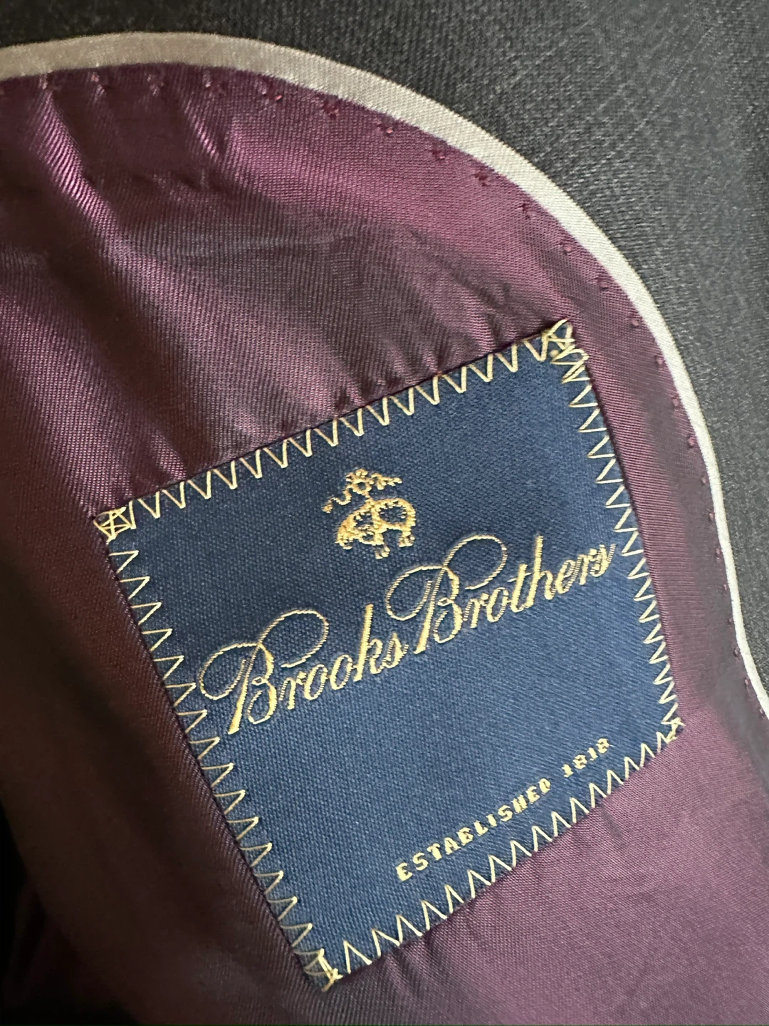 NEW MENS XL BROOKS BROTHERS BLACK SUIT 46r / 39 waist - photo 4