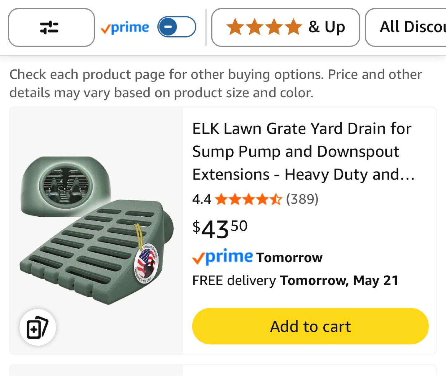 ELK Lawn Grate Yard Drain for Sump Pump and Downspout Extensions - photo 3
