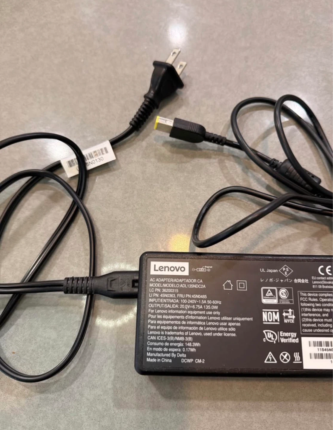 Lenovo 135W AC Adapter Laptop Charger - photo 3