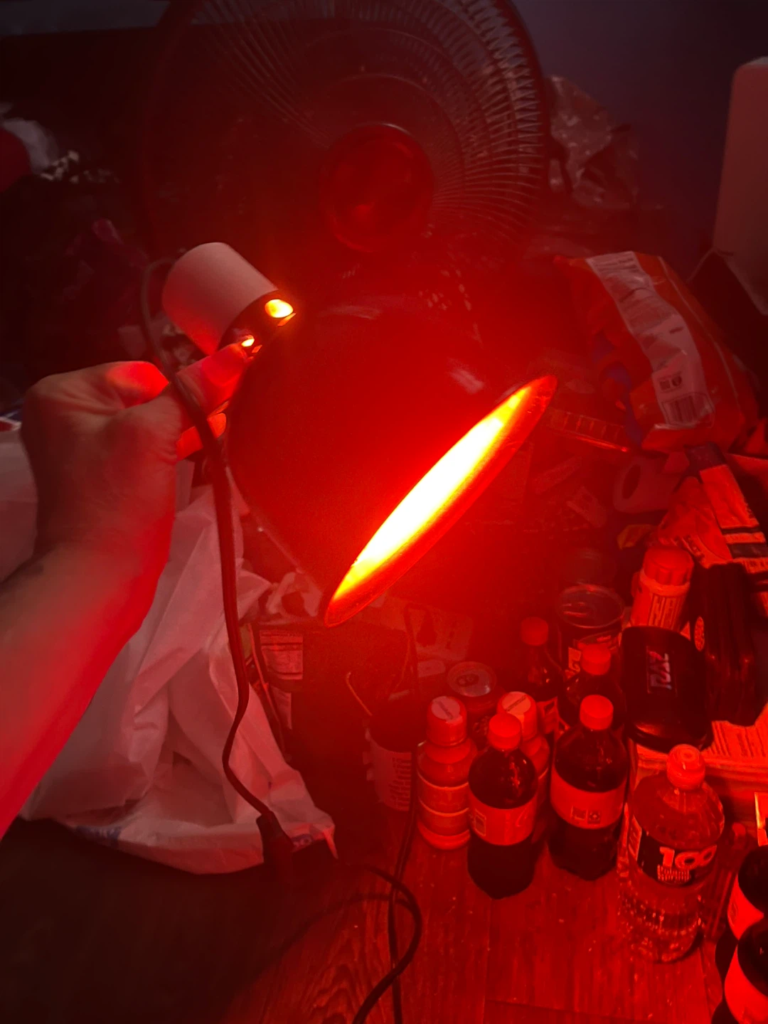 Black Desk Lamp with Red Light - photo 2