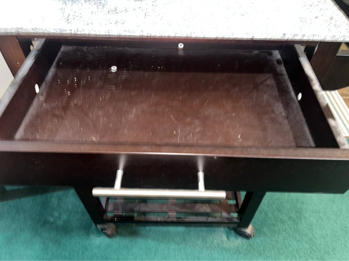 Kitchen Cart with Drawer and Shelves - photo 3