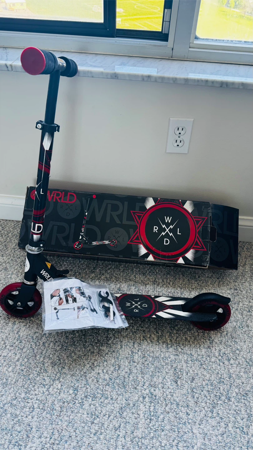 World Industries Collapsible Kick Scooter - Kids, Black