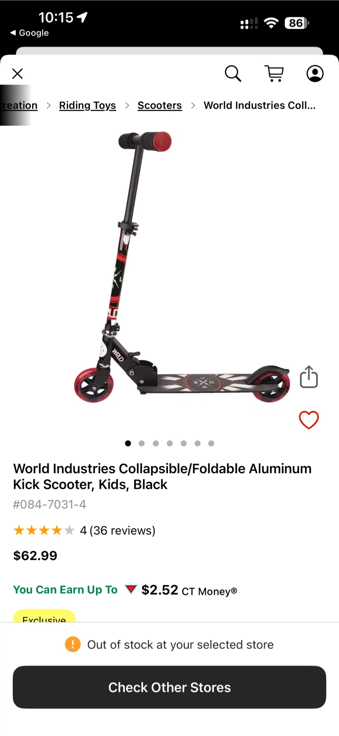 World Industries Collapsible Kick Scooter - Kids, Black - photo 5