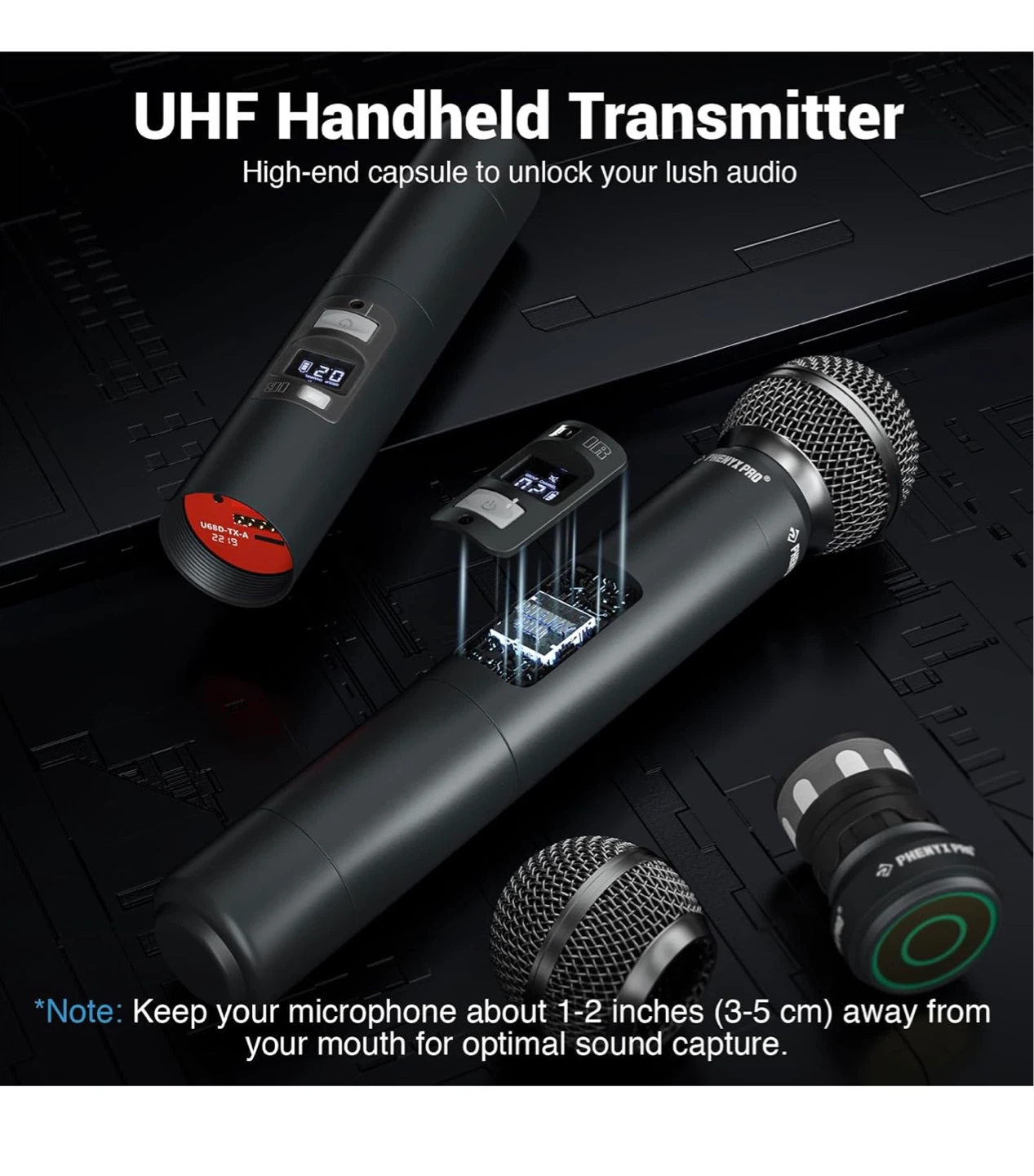 Phenyx Pro Dual Wireless Microphone System PTU-71-2H M21 - photo 5