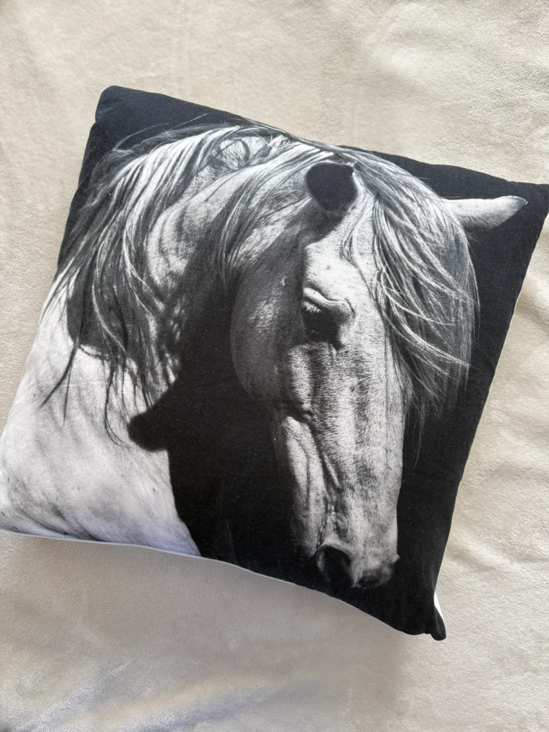 Decorative Throw Pillow - Horse Design