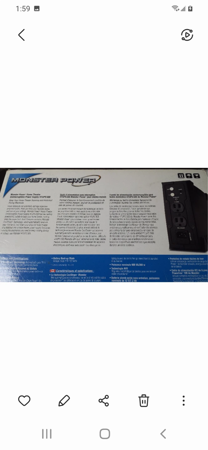 Monster Power HTUPS500 Home Theater Uninterruptible Power Supply - photo 2