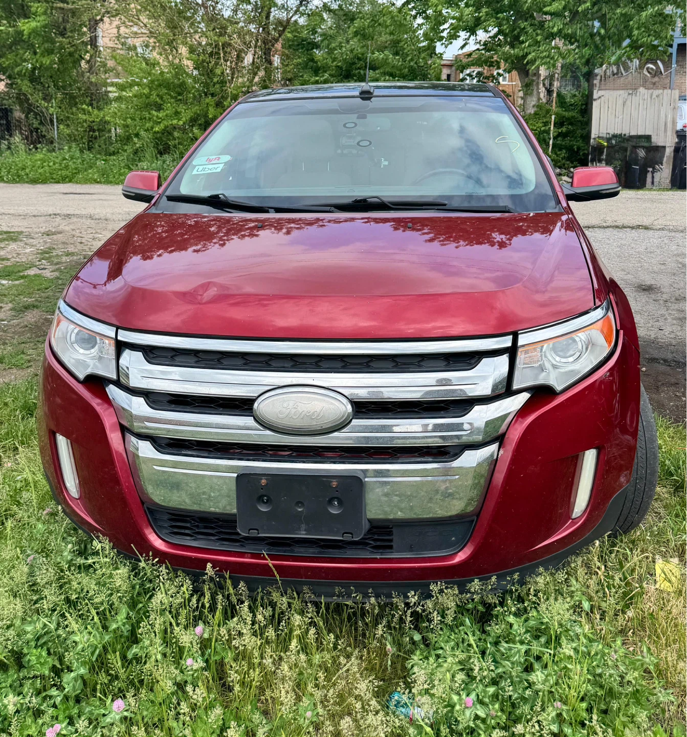 Red Ford Edge Limited SUV