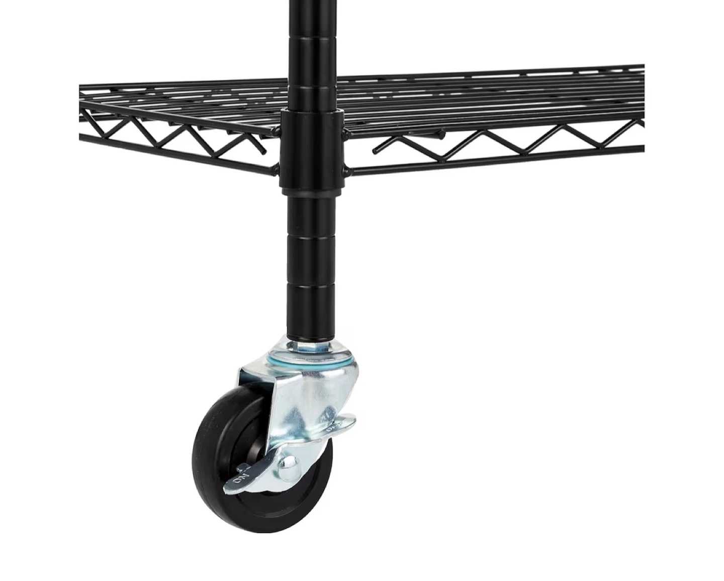 Black Wire Shelving Unit with Wheels - photo 2