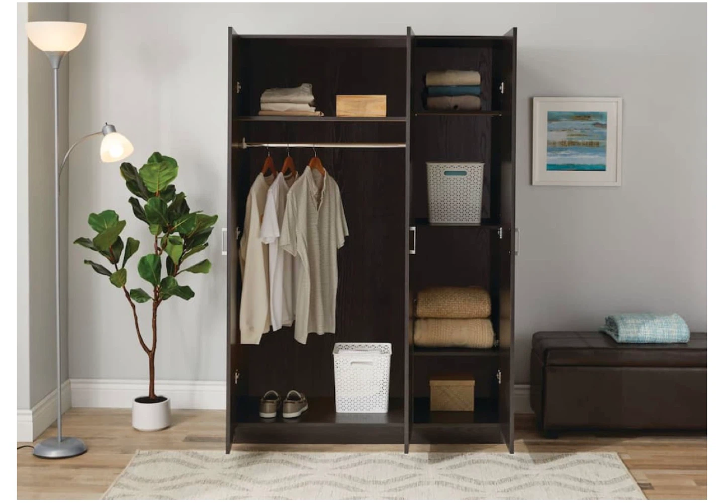 Dark Wood Wardrobe - photo 3