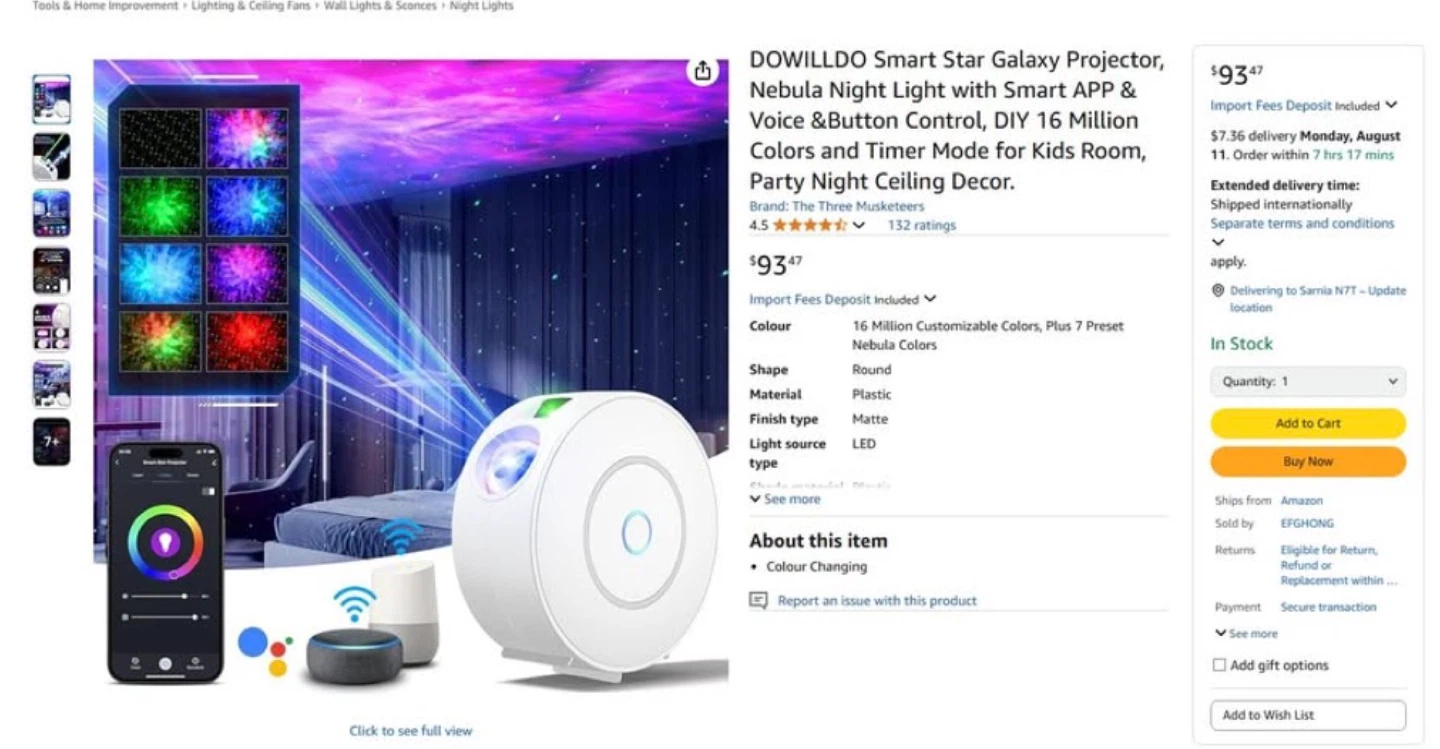 Vinpie LED Galaxy Star Projector - photo 4