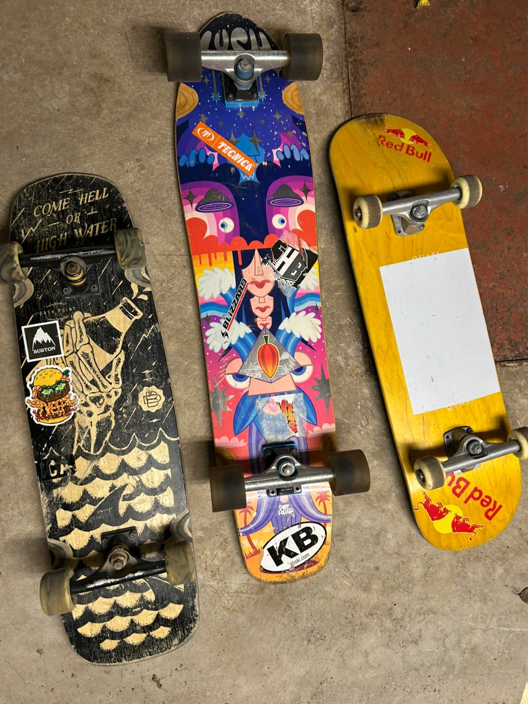Three Skateboards - Two Black, One with DB Logo - photo 2