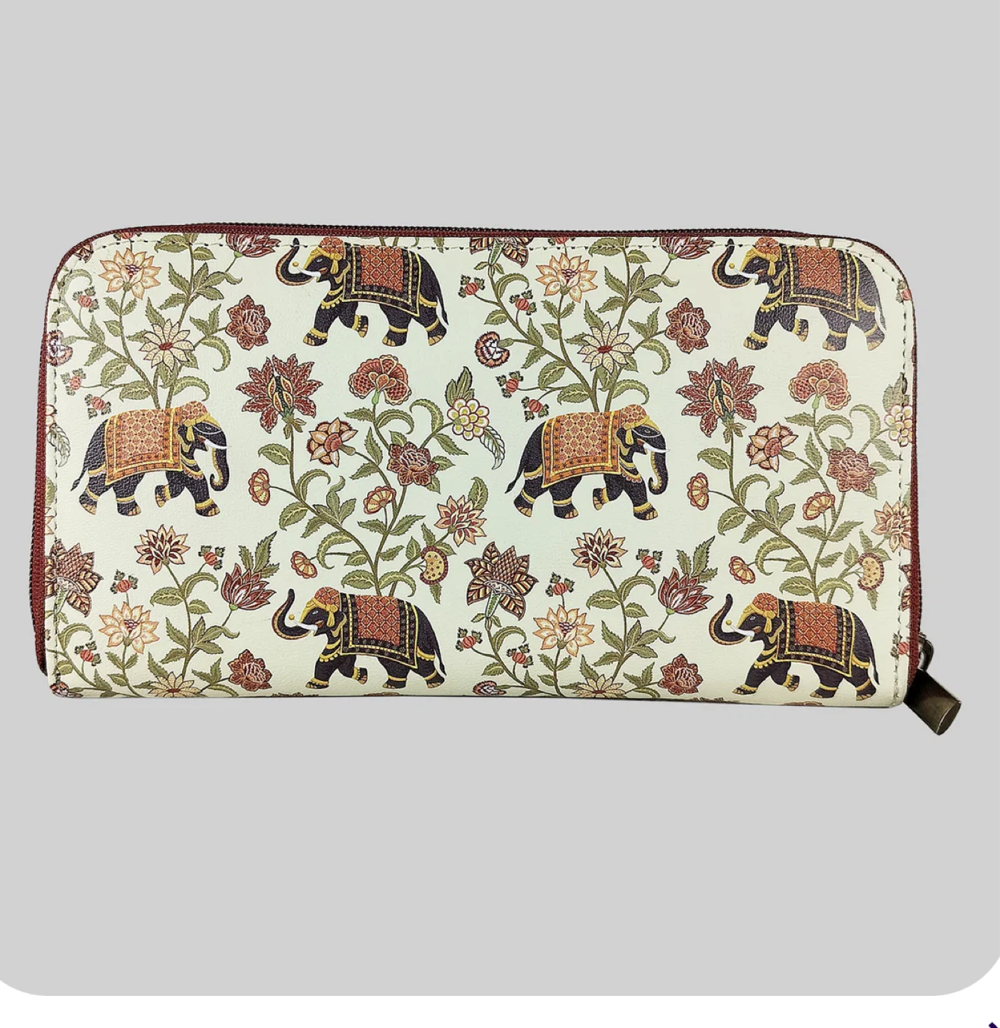 The Bombay Store - Elephant Floral Zipper Wallet (NEW) - photo 2