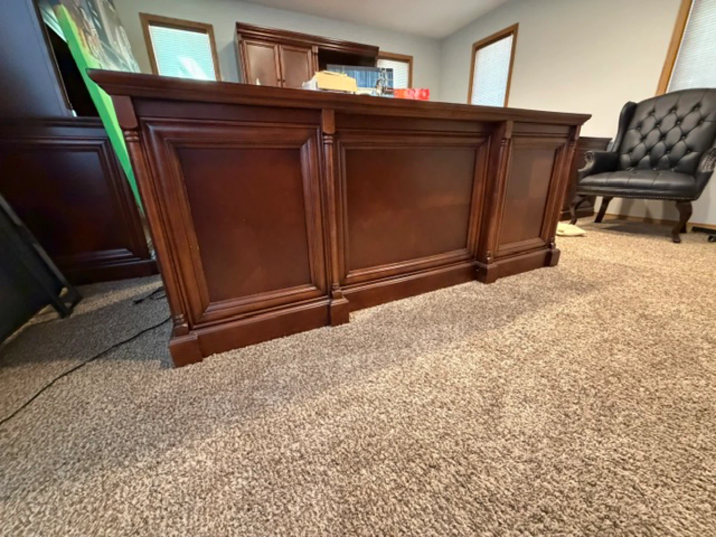 7 piece Solid wood executive office furniture - photo 2