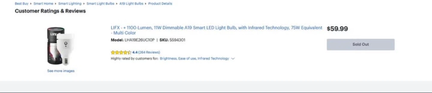 LIFX + 1100-Lumen Dimmable A19 Smart LED Light Bulb - photo 3