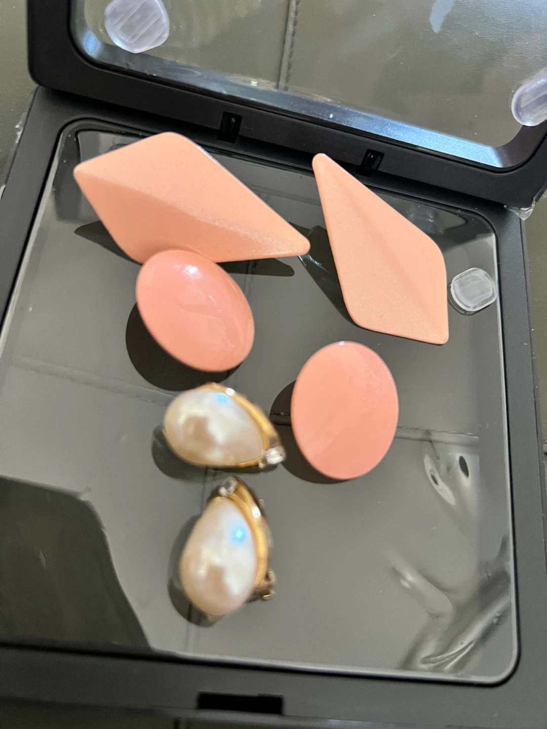 Assorted clip-on earrings - various colours and styles