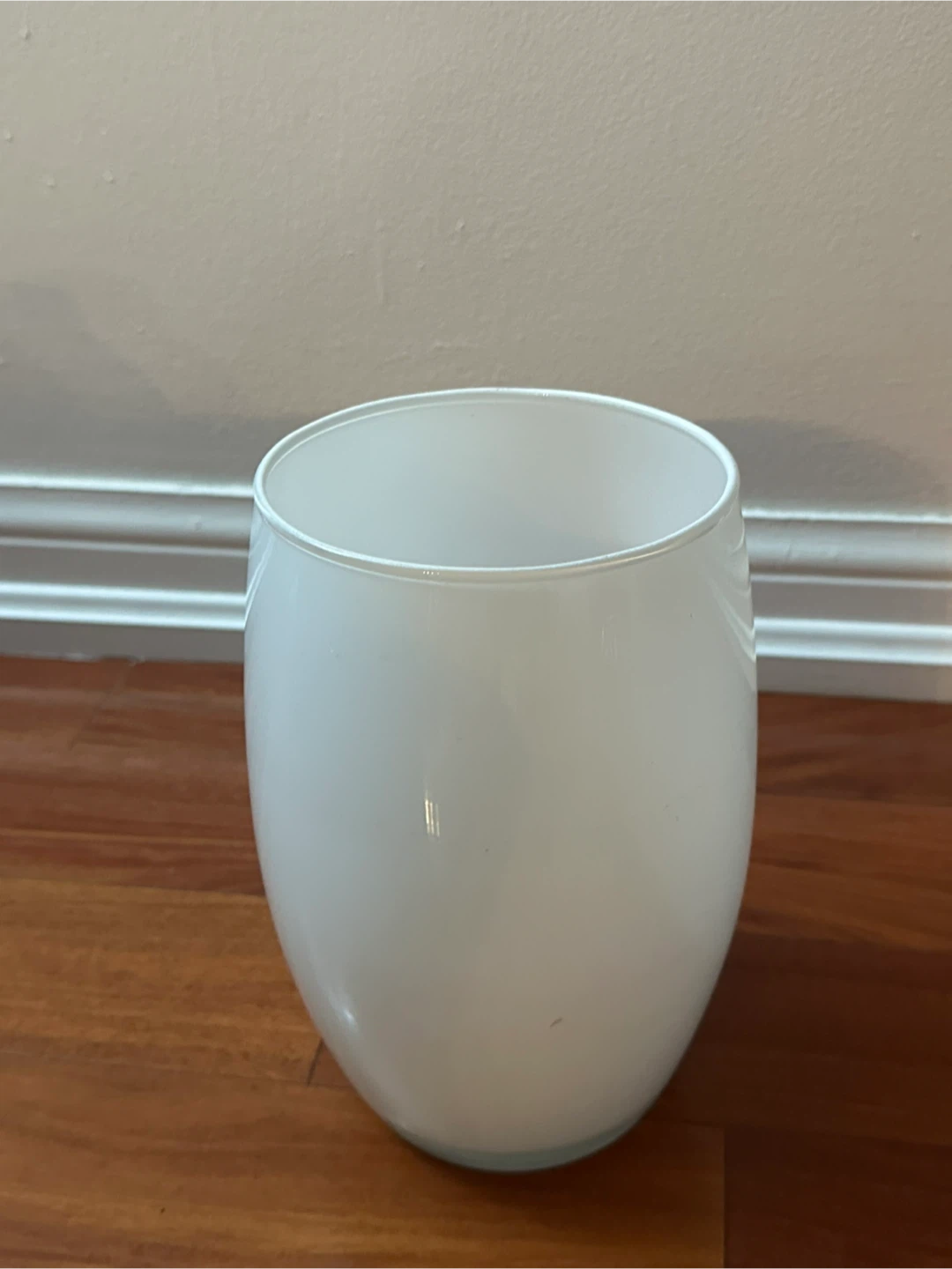 White Opaque Glass Vase