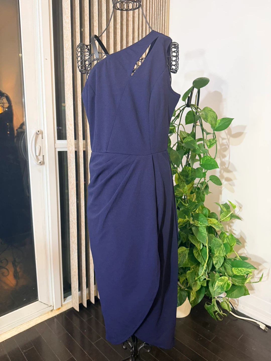 Chic Navy One-Shoulder Dress - photo 4
