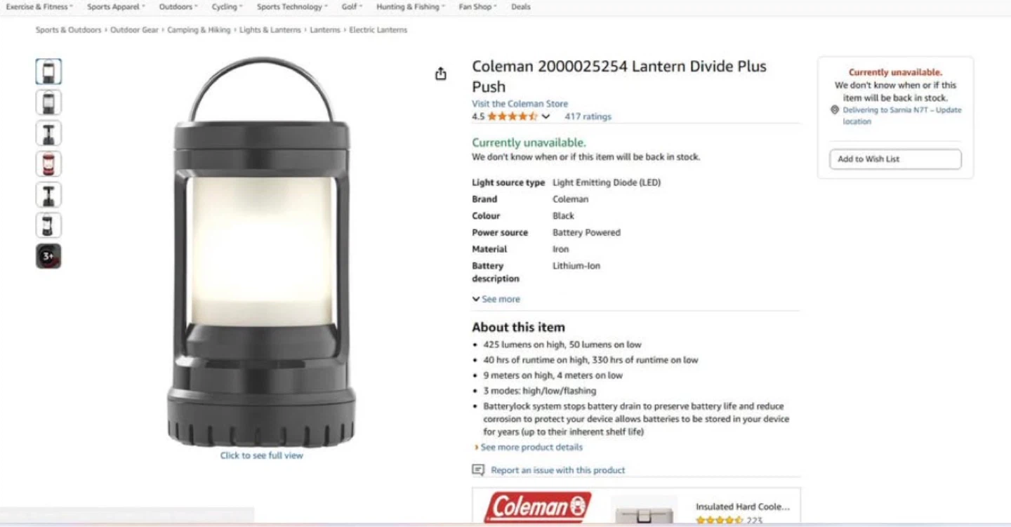 Coleman Divide+ Push LED Lantern - photo 4