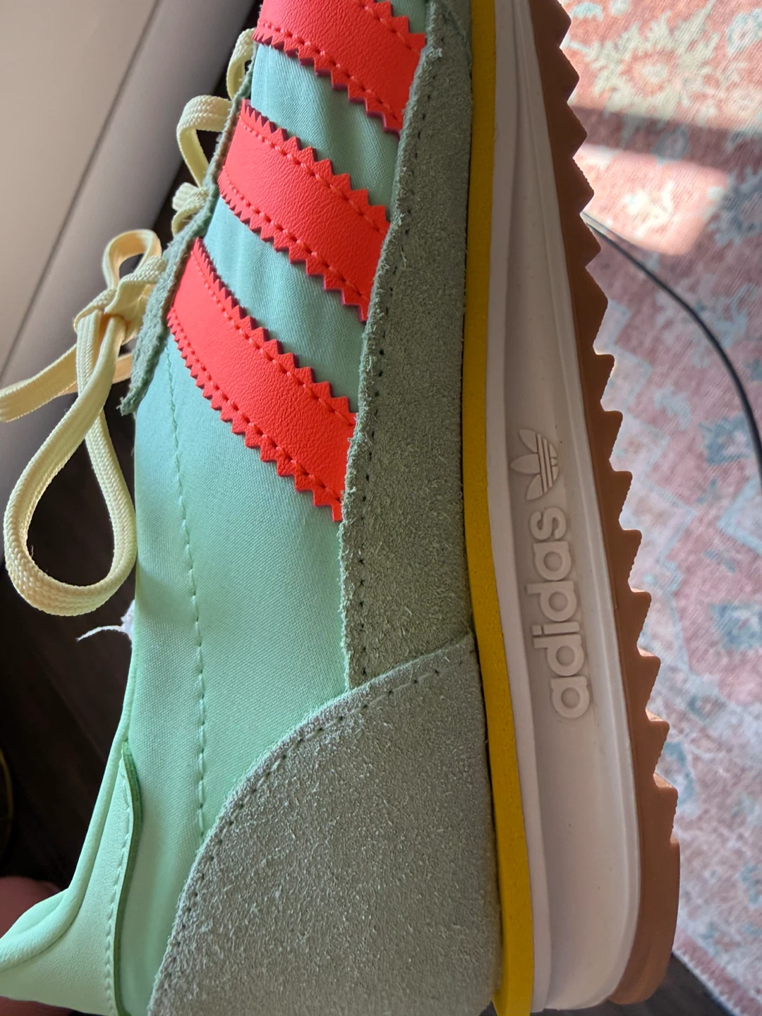 Adidas SL72 OG Women’s Sneakers Mint Green Orange Sz 7.5 - photo 4