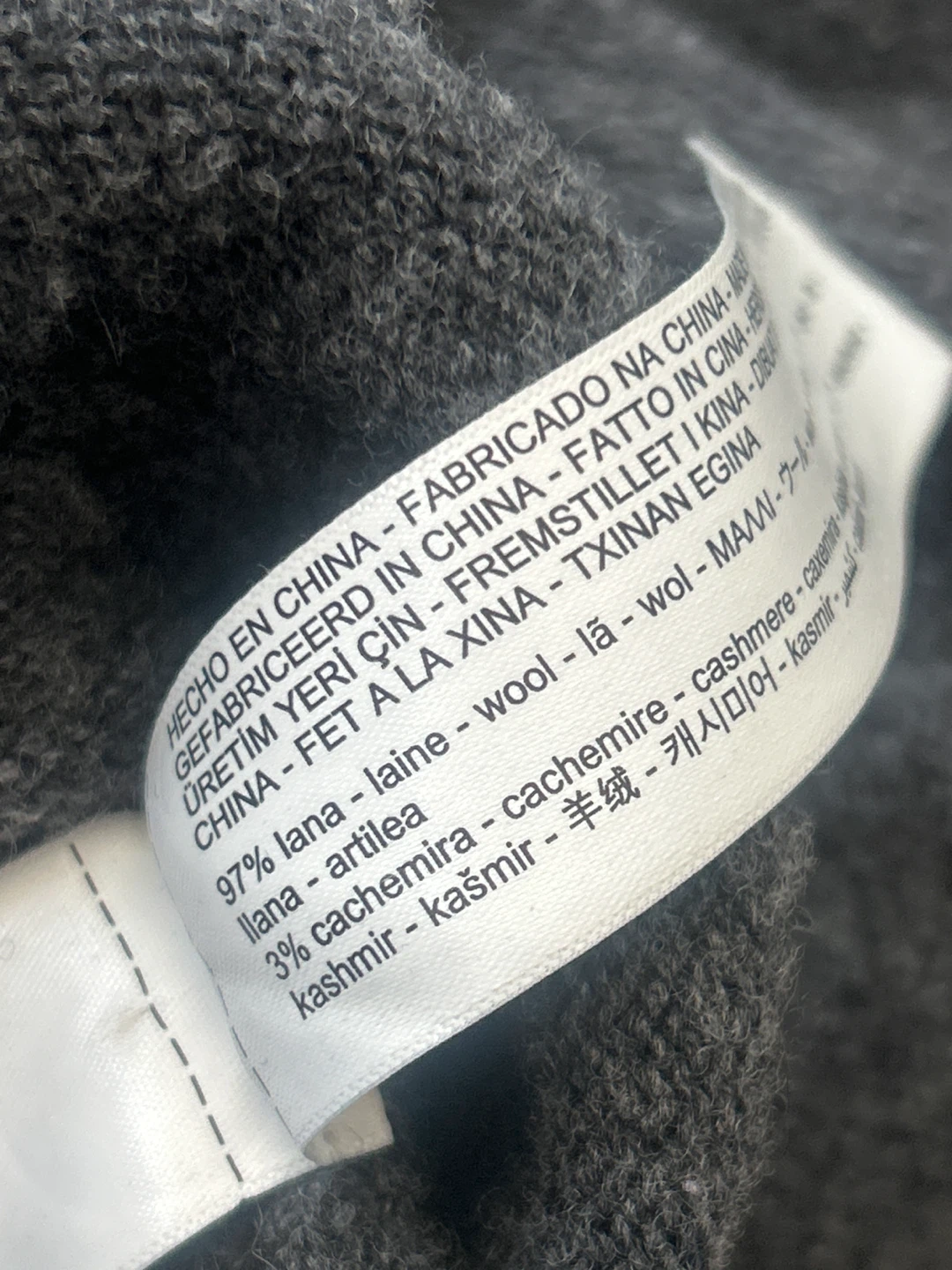 Massimo Dutti Grey Wool & Cashmere Blend Sweater - Medium - photo 3