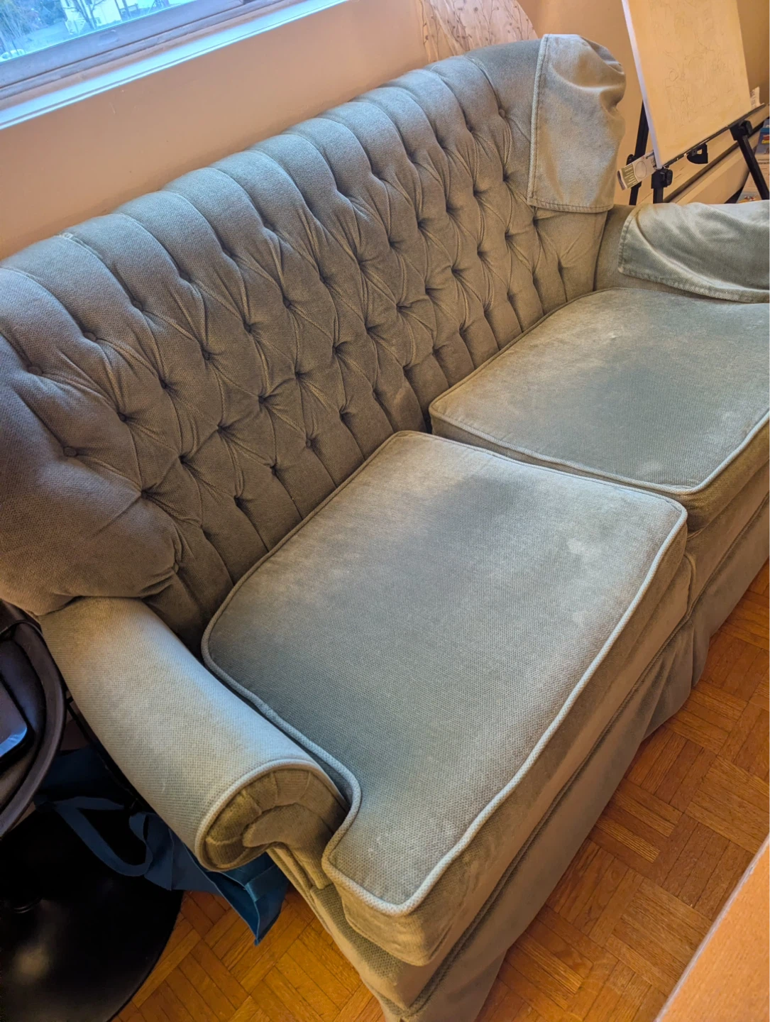Free-Tufted Sofa - Light Green - photo 2