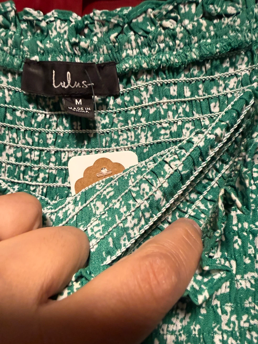 Lulus Green Floral Print Smocked Maxi Dress - photo 5