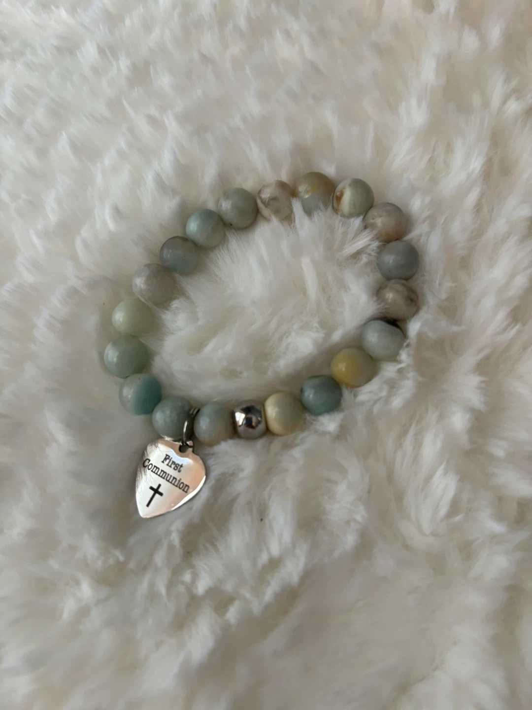 First Communion Amazonite Bracelet