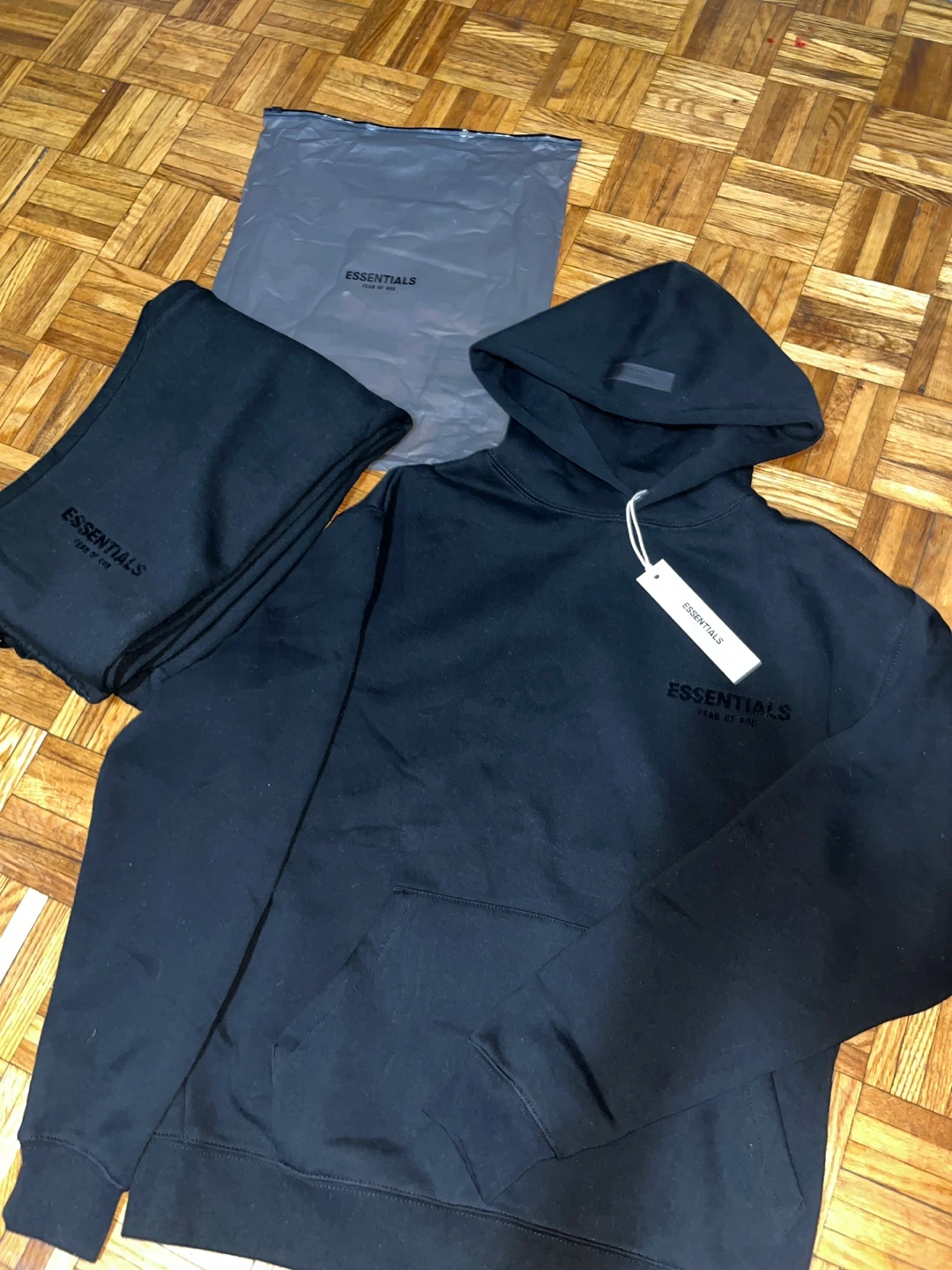 Fear of God Essentials Hoodie and Sweatpants Set Black