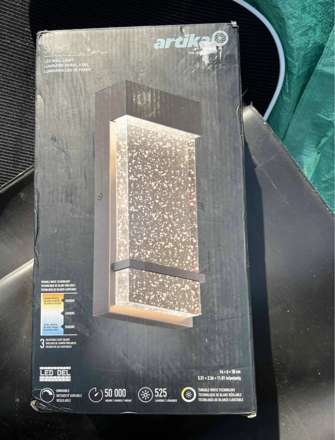 Artika Skyler 10W LED Outdoor Wall Light Black